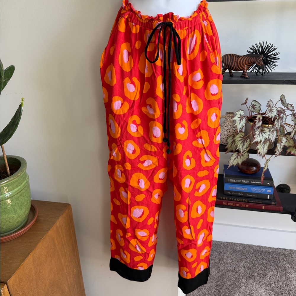 FARM Rio Red and Orange Patterned Trousers